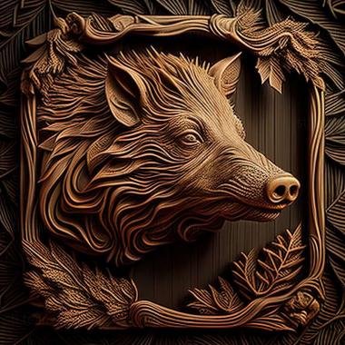 3D model wild boar (STL)